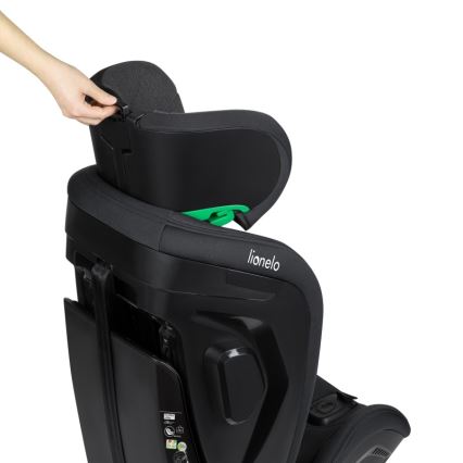 Lionelo - автокресло с базой, поворотное HARPER i-Size 76-150 см черный карбон