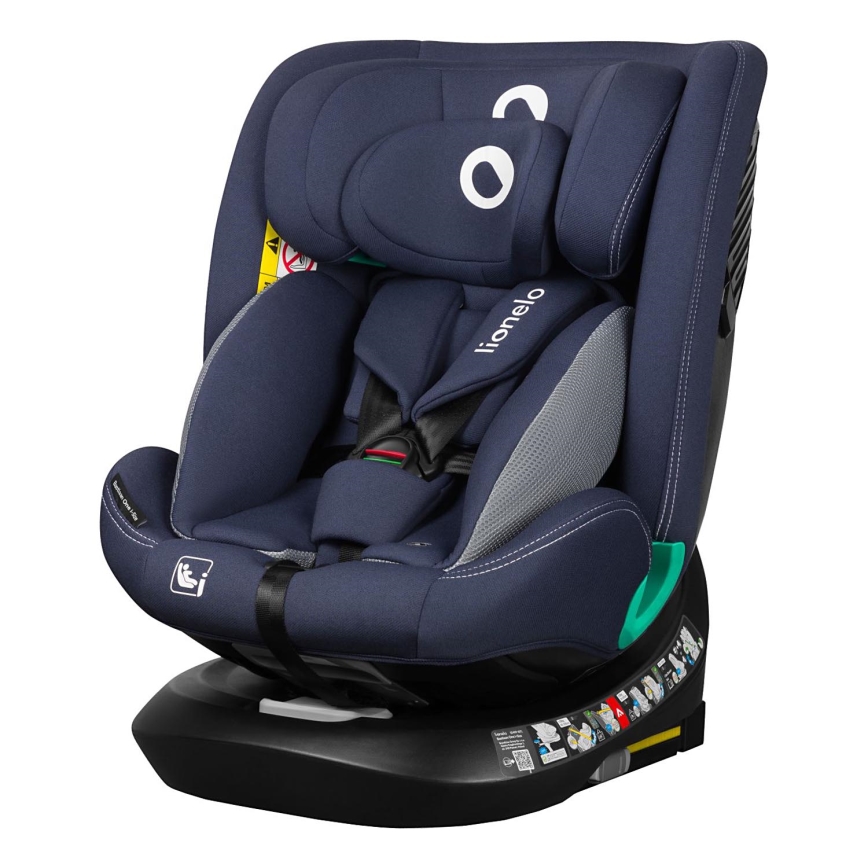 Lionelo - Автокресло с поворотной базой BASTIAAN ONE i-Size 40-150 cm тёмно-синее
