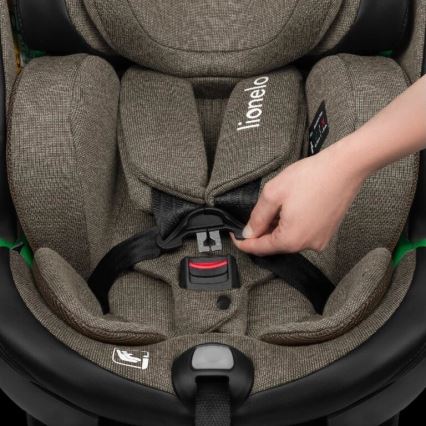 Lionelo - Автокресло с поворотным основанием HARMONY i-Size 40-150 см черный/оливковый