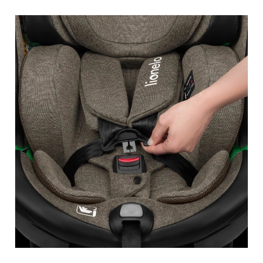 Lionelo - Автокресло с поворотным основанием HARMONY i-Size 40-150 см черный/оливковый