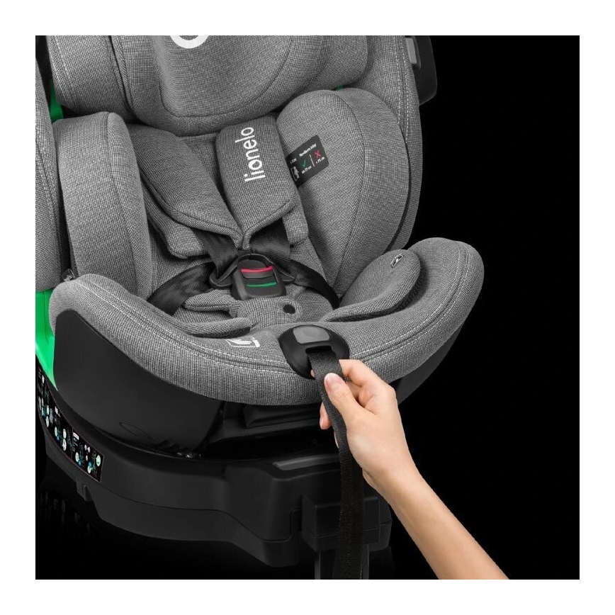 Lionelo - Автокресло с поворотным основанием HARMONY i-Size 40-150 см черный/серый