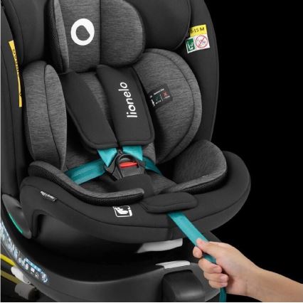 Lionelo - Автокресло с поворотным основанием NAVY i-Size 40-150 см черный/бирюзовый