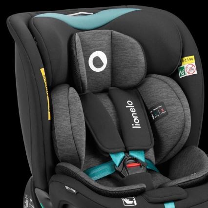 Lionelo - Автокресло с поворотным основанием NAVY i-Size 40-150 см черный/бирюзовый