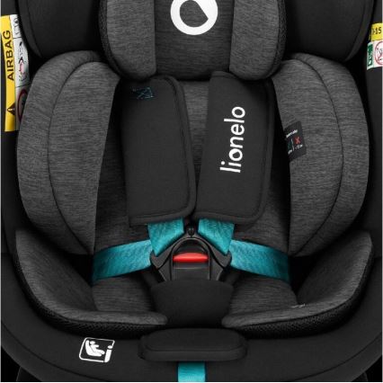 Lionelo - Автокресло с поворотным основанием NAVY i-Size 40-150 см черный/бирюзовый