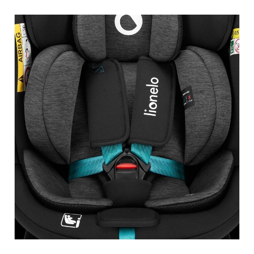 Lionelo - Автокресло с поворотным основанием NAVY i-Size 40-150 см черный/бирюзовый