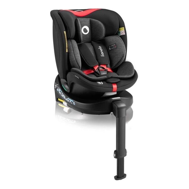 Lionelo - Автокресло с поворотным основанием NAVY i-Size 40-150 см черный/красный