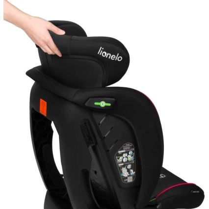 Lionelo - Автокрісло AART i-Size 40-150 см чорний/червоний