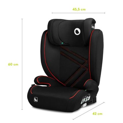 Lionelo - Автокрісло HUGO i-Size 100-150 см чорний/червоний