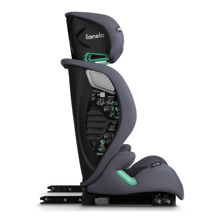 Lionelo - Автокрісло IGO i-Size для зросту 100-150 см, сірий графіт