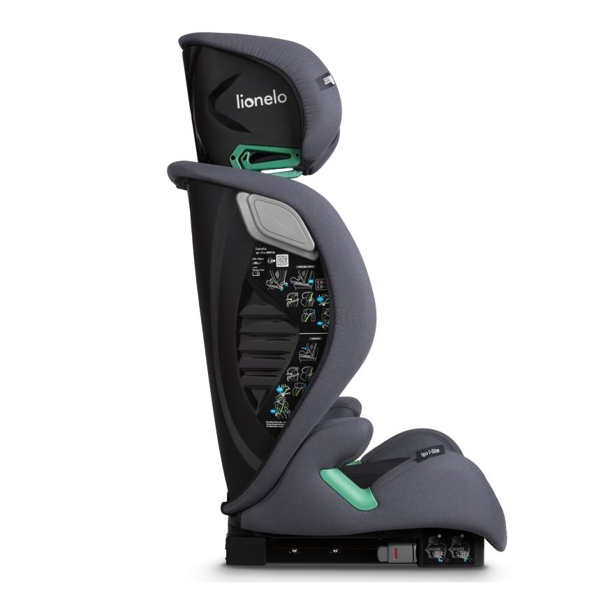 Lionelo - Автокрісло IGO i-Size для зросту 100-150 см, сірий графіт