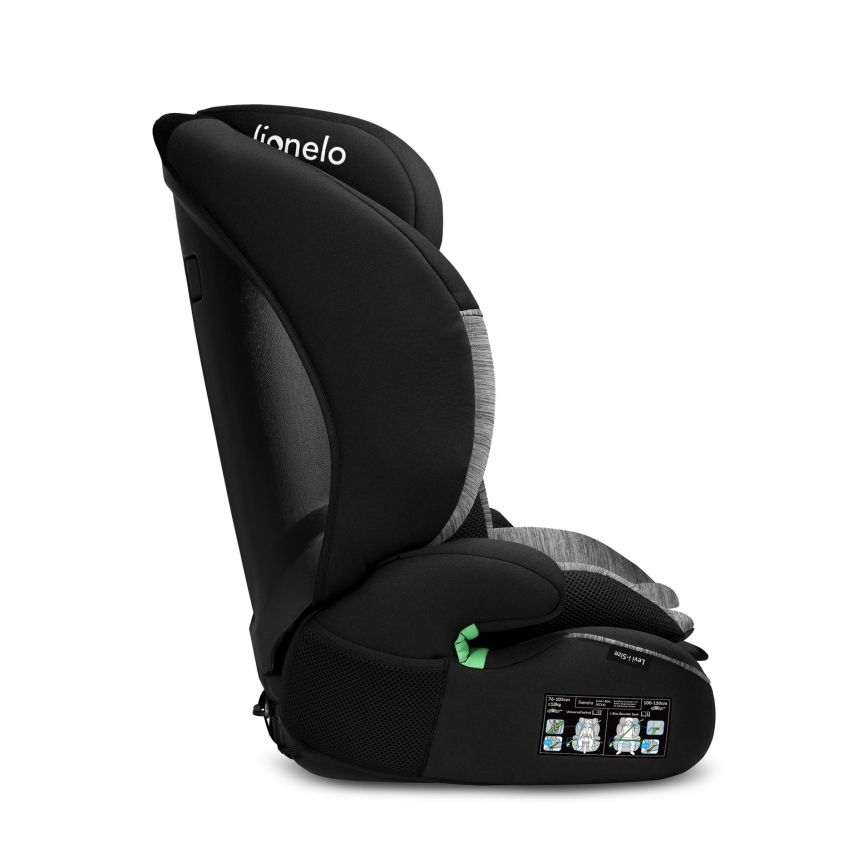 Lionelo - Автокрісло LEVI i-Size 76-150 см чорно-сіре