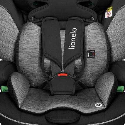 Lionelo - Автокрісло LEVI i-Size 76-150 см чорно-сіре