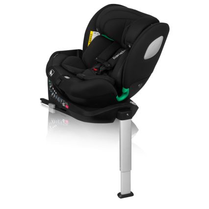 Lionelo - обертове автокрісло з базою BRAAM AIR i-Size 40-150 см Чорний карбон