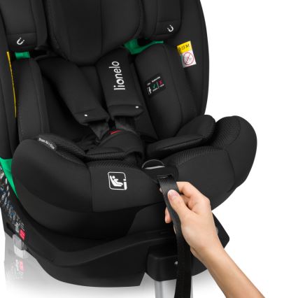 Lionelo - обертове автокрісло з базою BRAAM AIR i-Size 40-150 см Чорний карбон