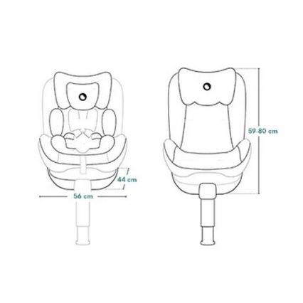 Lionelo - обертове автокрісло з базою BRAAM AIR i-Size 40-150 см Чорний карбон