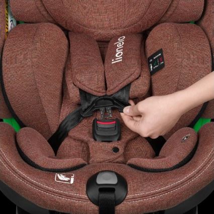 Lionelo - Автокрісло з базою, що обертається, HARMONY i-Size 40-150 см, цегляного кольору