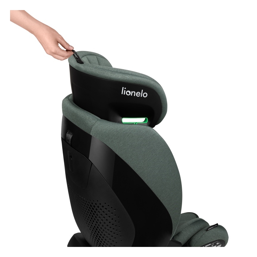 Lionelo - дитяче автокрісло з поворотною базою LAVENDER i-Size 76-150 см, колір Green Pistachio