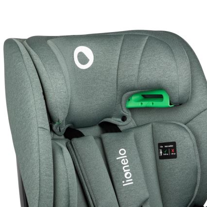 Lionelo - дитяче автокрісло з поворотною базою LAVENDER i-Size 76-150 см, колір Green Pistachio