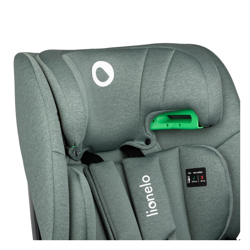 Lionelo - дитяче автокрісло з поворотною базою LAVENDER i-Size 76-150 см, колір Green Pistachio
