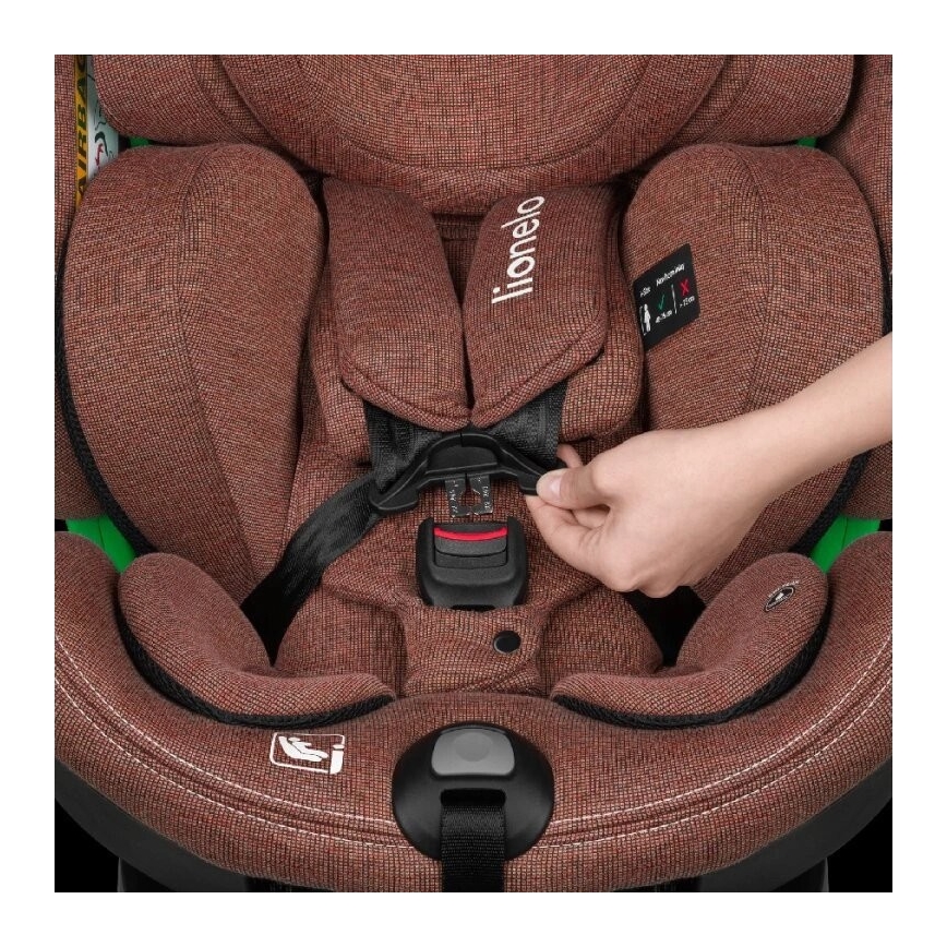 Lionelo - Автокрісло з основою поворотна HARMONY i-Size 40-150 см цегляний