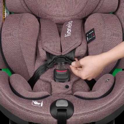 Lionelo - Автокрісло з основою поворотна HARMONY i-Size 40-150 см рожевий