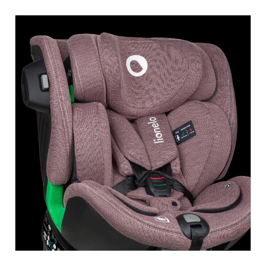Lionelo - Автокрісло з основою поворотна HARMONY i-Size 40-150 см рожевий