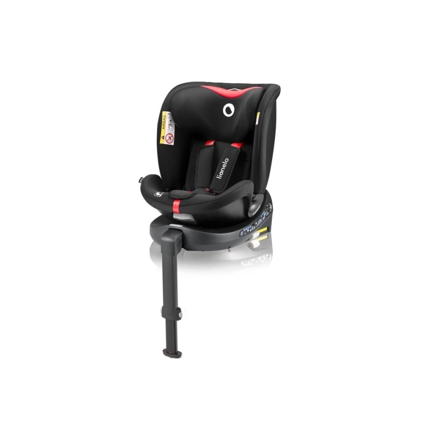 Lionelo - Автокрісло з основою поворотна NAVY i-Size 40-150 см чорний/червоний