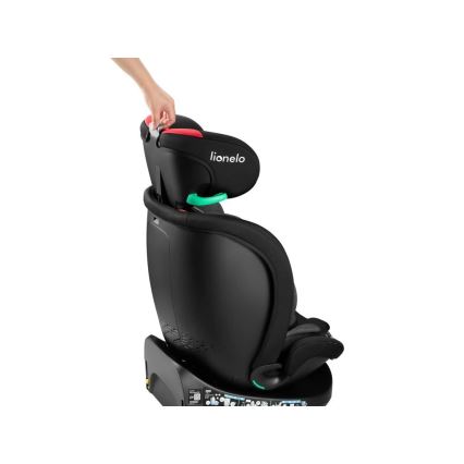 Lionelo - Автокрісло з основою поворотна NAVY i-Size 40-150 см чорний/червоний