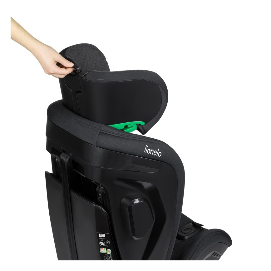 Lionelo - Автокрісло з поворотною базою HARPER i-Size 76-150 см Чорний карбон