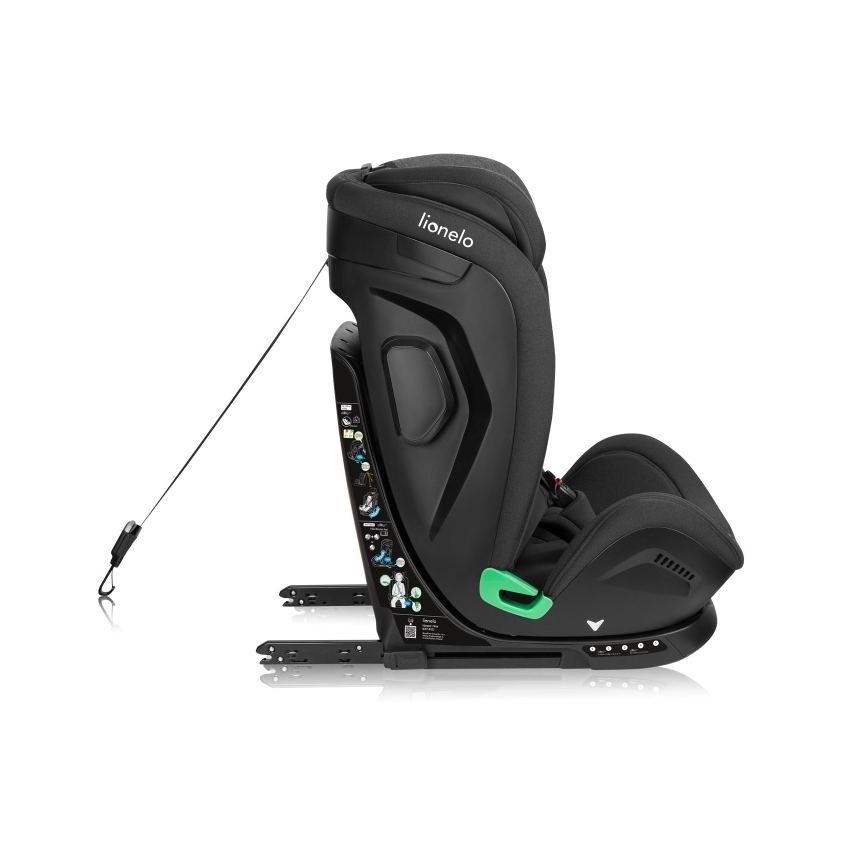 Lionelo - Автокрісло з поворотною базою HARPER i-Size 76-150 см Чорний карбон