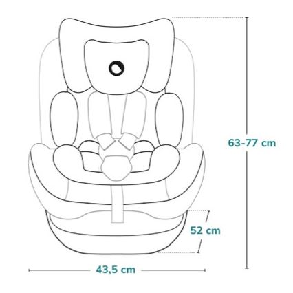 Lionelo - Автокрісло з поворотною базою LAVENDER i-Size 76-150 cm Grey Stone