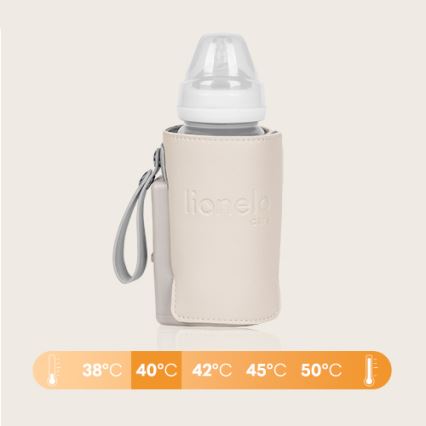 Lionelo - Акумуляторний підігрівач для пляшок THERMUP GO PLUS 10W/5V бежевий