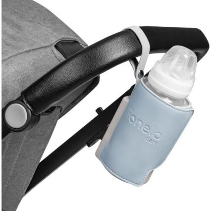 Lionelo - Акумуляторний підігрівач для пляшечок THERMUP GO PLUS 10W/5V синій/сірий