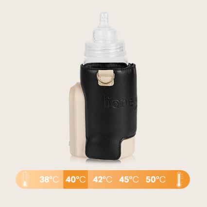 Lionelo - Аккумуляторный подогреватель для бутылочек THERMUP GO EVO 18W/5V черный/бежевый