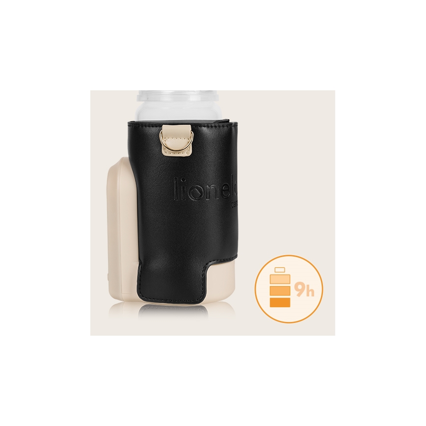 Lionelo - Аккумуляторный подогреватель для бутылочек THERMUP GO EVO 18W/5V черный/бежевый