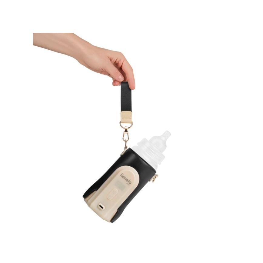 Lionelo - Аккумуляторный подогреватель для бутылочек THERMUP GO EVO 18W/5V черный/бежевый