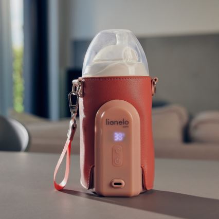 Lionelo - Аккумуляторный подогреватель для бутылочек THERMUP GO EVO 18W/5V розовый