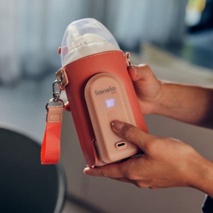 Lionelo - Аккумуляторный подогреватель для бутылочек THERMUP GO EVO 18W/5V розовый