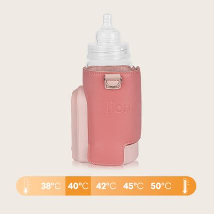 Lionelo - Аккумуляторный подогреватель для бутылочек THERMUP GO EVO 18W/5V розовый