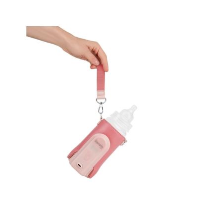 Lionelo - Аккумуляторный подогреватель для бутылочек THERMUP GO EVO 18W/5V розовый
