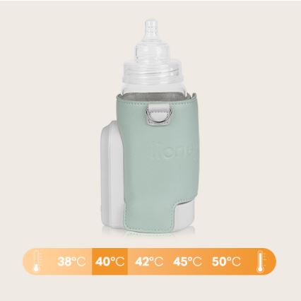 Lionelo - Аккумуляторный подогреватель для бутылочек THERMUP GO EVO 18W/5V зеленый/белый