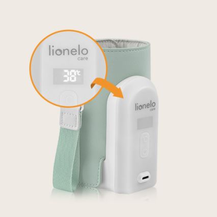 Lionelo - Аккумуляторный подогреватель для бутылочек THERMUP GO EVO 18W/5V зеленый/белый
