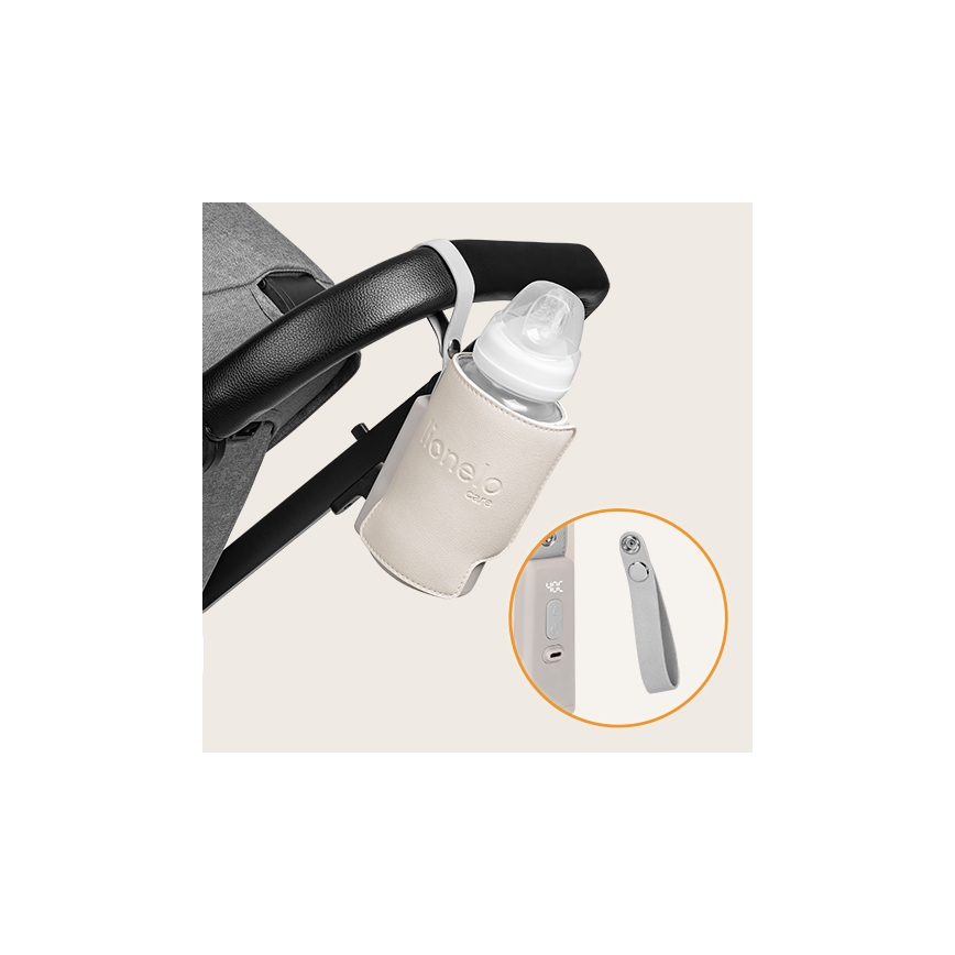 Lionelo - Аккумуляторный подогреватель для бутылочек THERMUP GO PLUS 10W/5V бежевый