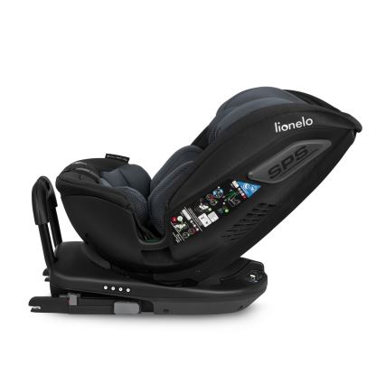 Lionelo BASTIAAN i-Size — автокрісло з поворотною базою, 40-150 см, колір сірий камінь