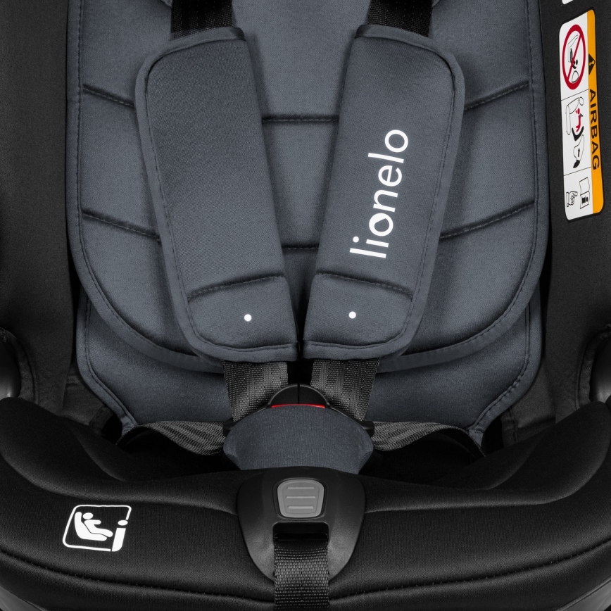 Lionelo BASTIAAN i-Size — автокрісло з поворотною базою, 40-150 см, колір сірий камінь