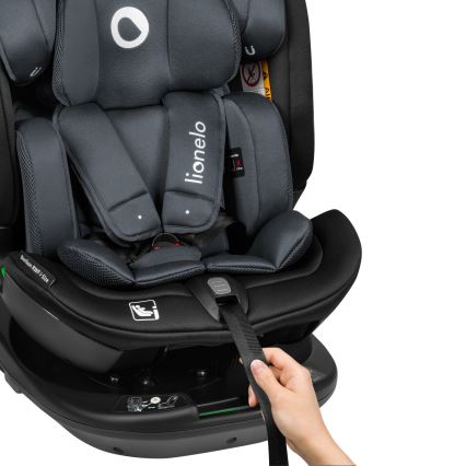 Lionelo BASTIAAN i-Size — автокрісло з поворотною базою, 40-150 см, колір сірий камінь