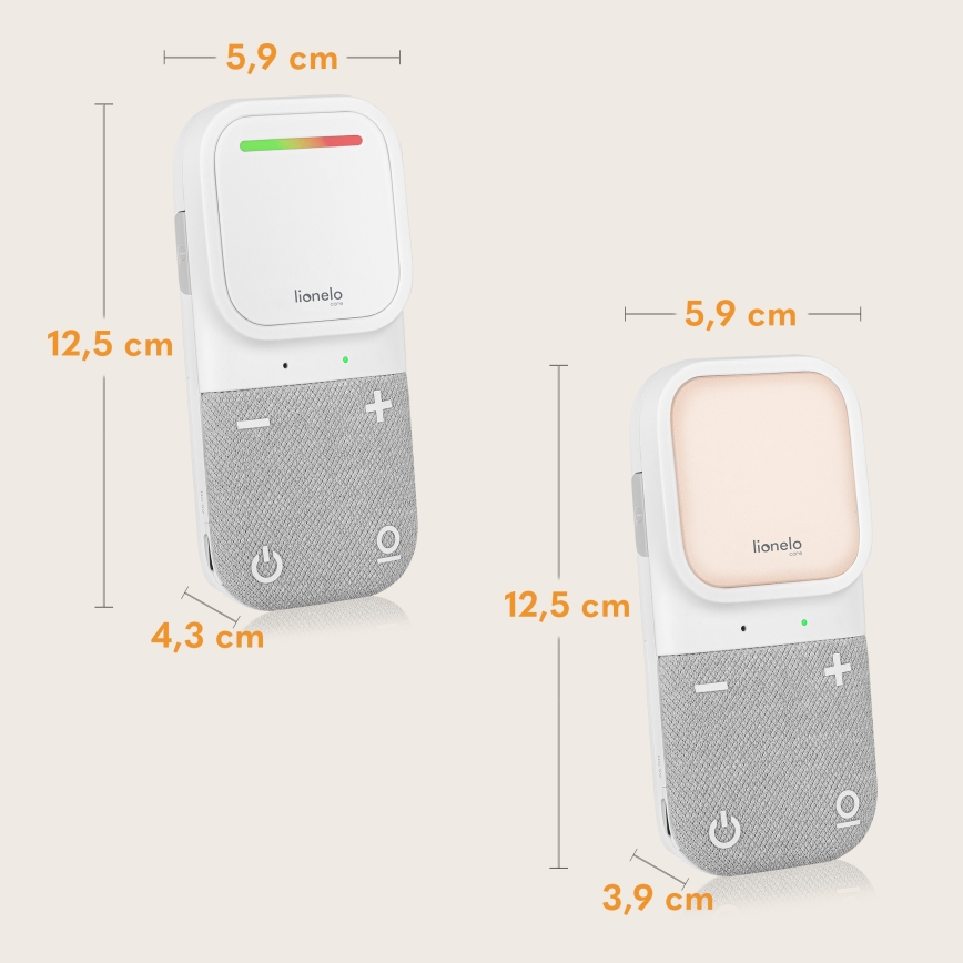 Lionelo - Бездротова акумуляторна дитяча радіоняня BABYLINE 2.2 5V