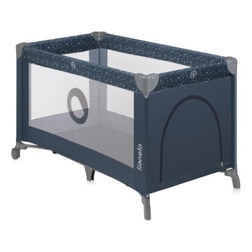 Lionelo - Cestovní postýlka STEFI Blue Grey