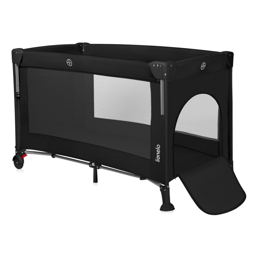 Lionelo - Детская дорожная кроватка 3 в 1 ELLEN Black Carbon