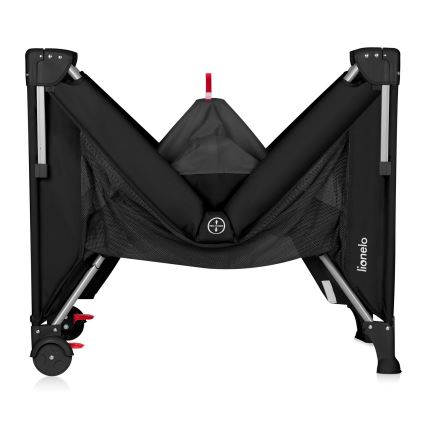 Lionelo - Детская дорожная кроватка 3 в 1 ELLEN Black Carbon
